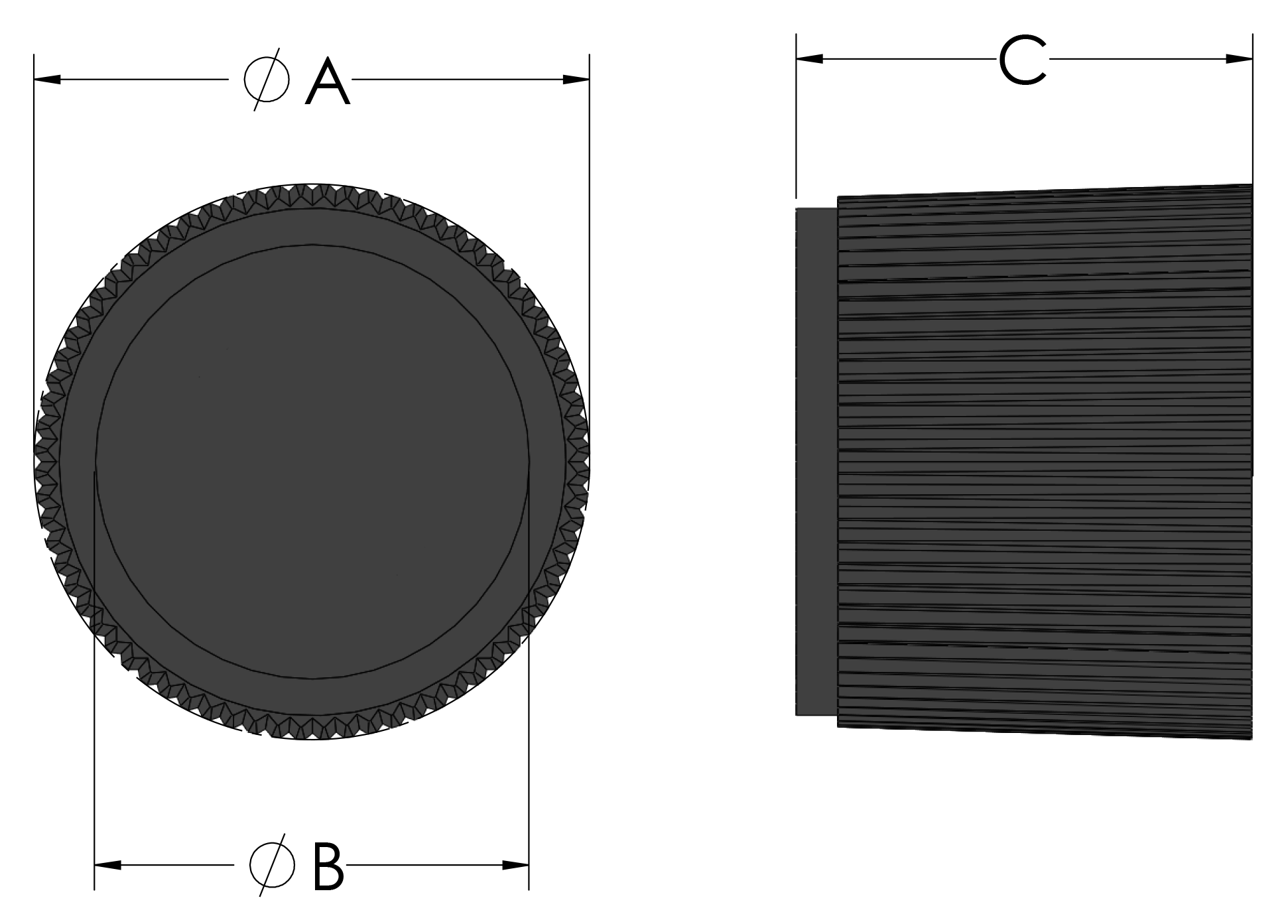 Item # FK3 Round Control Knob On Innovative Components