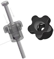 Item # 5S2 Sml. Snap-Lock Star Knobs, 5-Arm Snap-Lock Knobs On ...